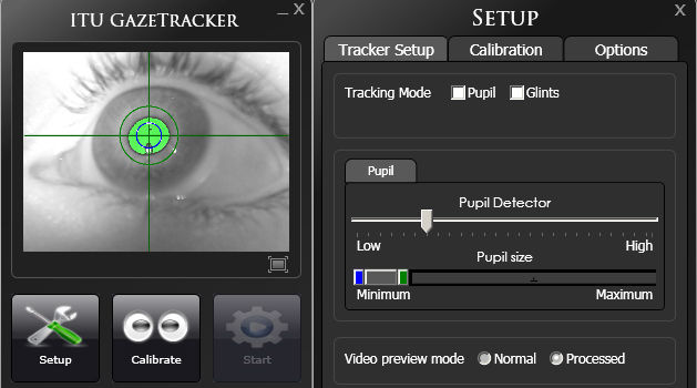 The open-source software produced by the Gaze Group uses infrared light to track the pupils of users' eyes, allowing them to control the cursor on a mobile or desktop computer.