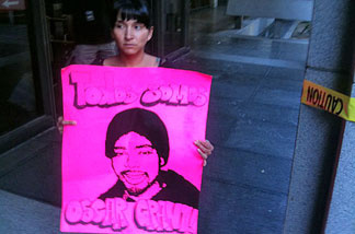 Carol Gomez of the L.A. Coalition for Justice for Oscar Grant