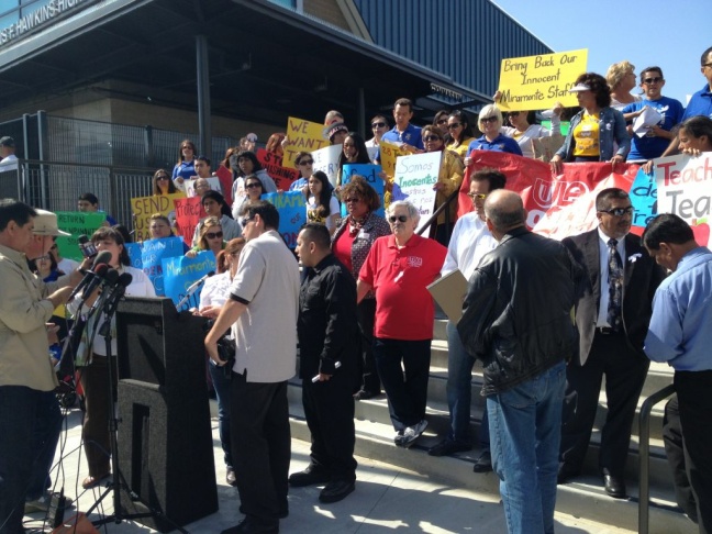 Miramonte teachers march