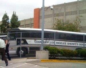 A Los Angeles County prisoner bus, June 2009. The county extended its participation in the federal 287(g) program in October.
