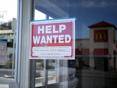 Will there be more signs like this? In El Cerrito, Calif., last month an automotive service shop was looking for workers.