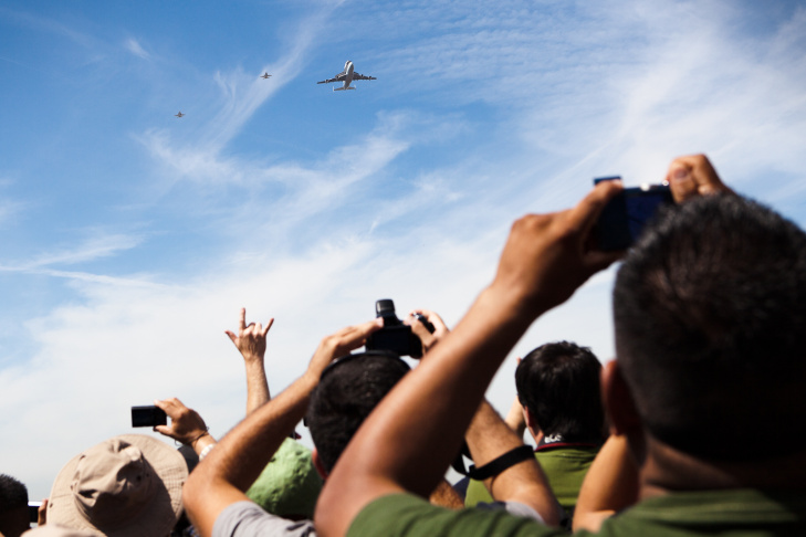 Space Shuttle Endeavour Flies Over Griffith Park