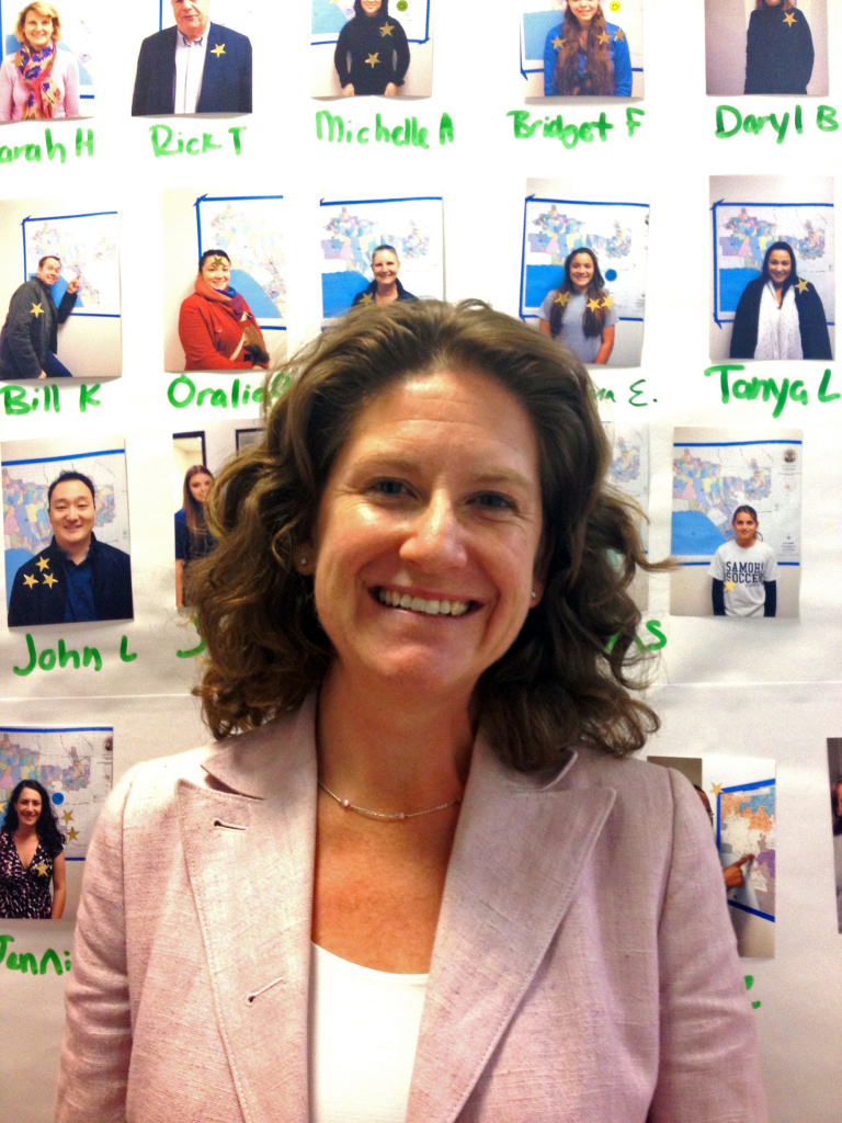Attorney Kate Anderson is challenging one-term incumbent and career teacher Steve Zimmer for the Los Angeles Unified School Board.