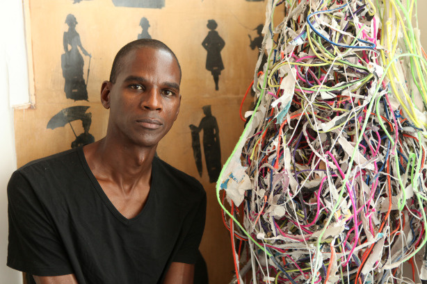 Los Angeles-based artist Mark Bradford is known for mixed-media works rich in texture and complexity.