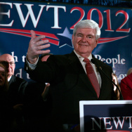 GOP Candidate Newt Gingrich Holds Primary Night Gathering
