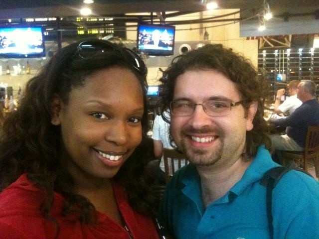Brian and Courtney Turner at Los Angeles International Airport, on Sunday, May 1, 2011, shortly after learning of Osama bin Laden's death.