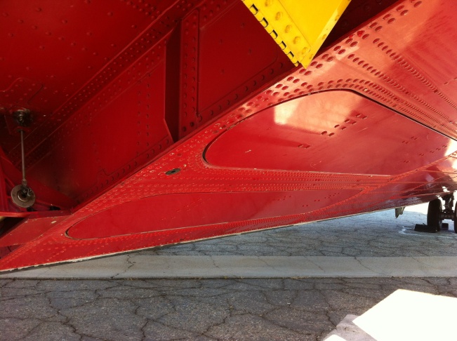 The underside of the Super Scooper airplane.