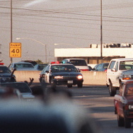 Motorists Wave At O.J. Simpson During Police Freeway Pursuit