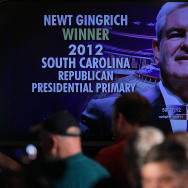 GOP Candidate Newt Gingrich Holds Primary Night Gathering
