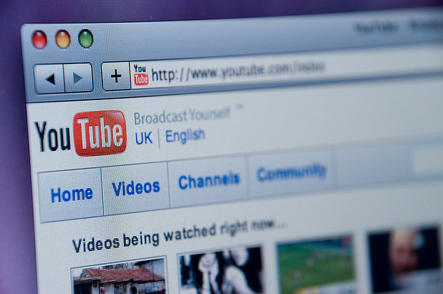 Screenshot of YouTube