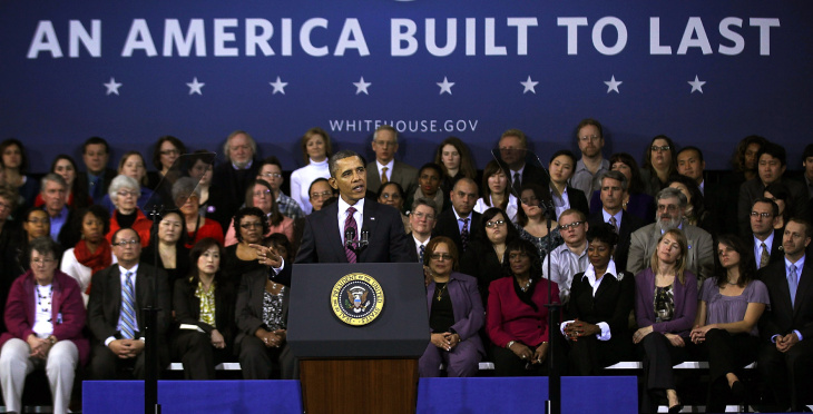 Obama Gives Speech On Economy In Virginia