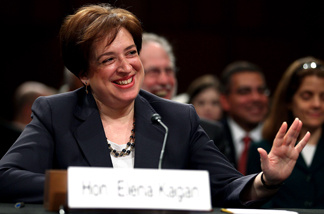 Supreme Court Justice nominee Elena Kagan answers questions from members of the Senate Judiciary Committee on the second day of her confirmation hearings on Capitol Hill June 29, 2010 in Washington, DC.
