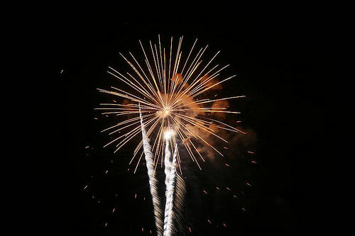 Los Angeles County officials said Wednesday there is a ban on use of fireworks in the Santa Monica Mountains during the Fourth of July holiday weekend. (Photo: Fireworks are set off in Burbank on July 4, 2008.)