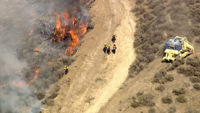 A fire burned in Simi Valley on Thursday, June 6, 2013.