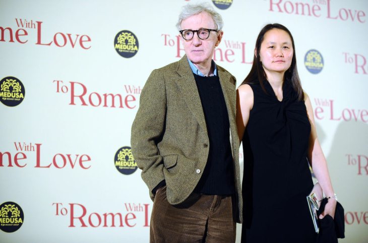 US film director Woody Allen arrives wit