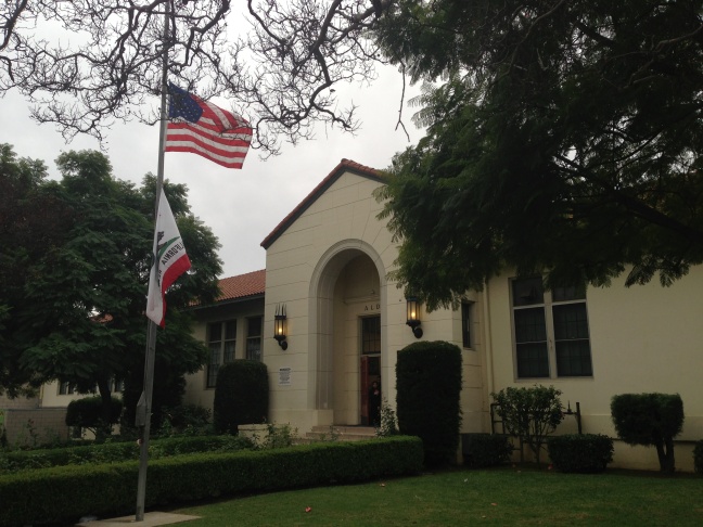 Flag at half mast at Aldama Middle School