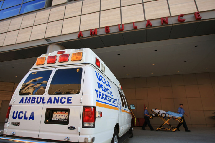 Ambulance Outside of UCLA Medical Center