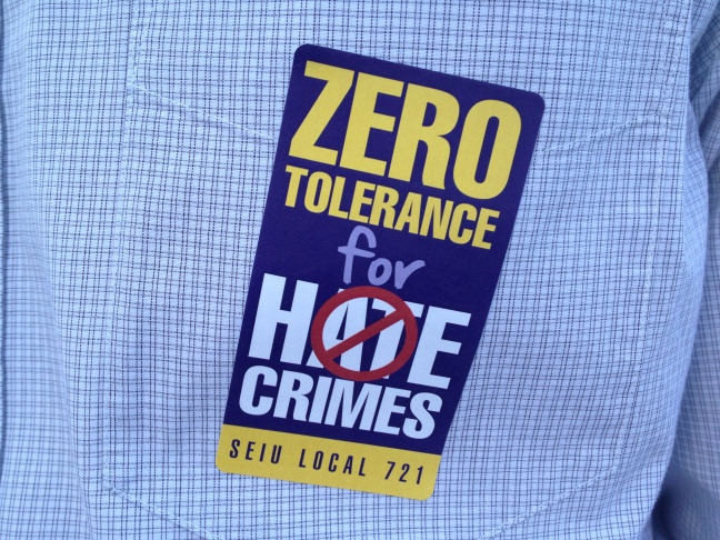 Echo Park hate crime sticker