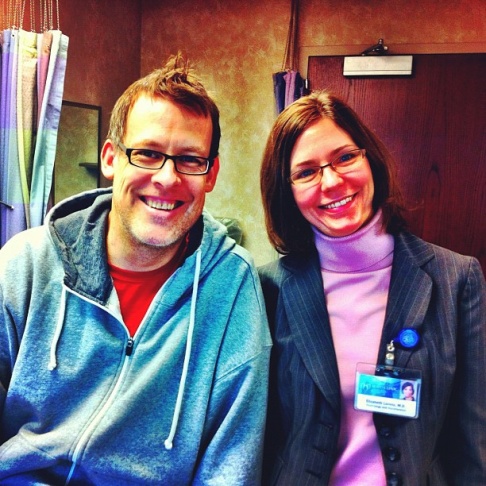 James Rabe and one of his follow-up physicians, Mayo nephrologist Dr Elizabeth Lorenz