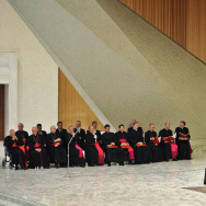 Pope Benedict XVI delivers his speech to