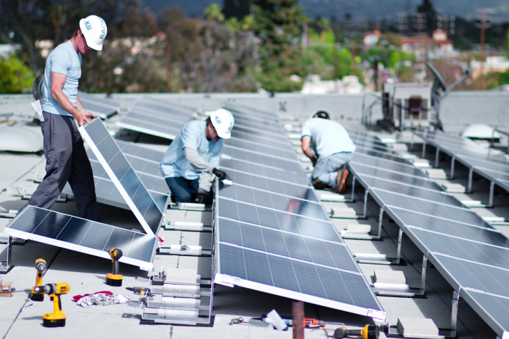 solar panel installation - North Hollywood apartment complex - feed-in tariff program