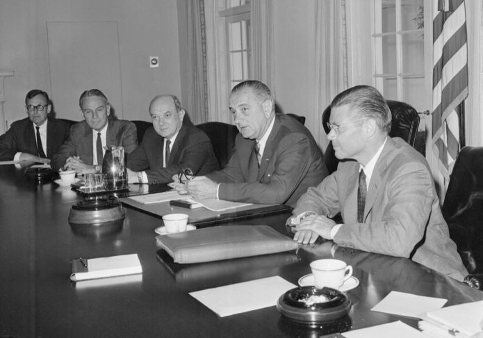 From left: US Secretary of Defense Robert McNamara