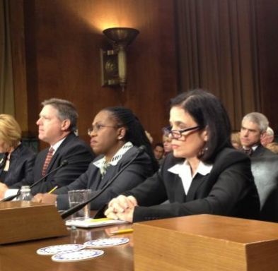 The nomination of L.A. Superior Court Judge Beverly Reid O’Connell (right) to the federal bench has been approved by the Senate Judiciary Committee.