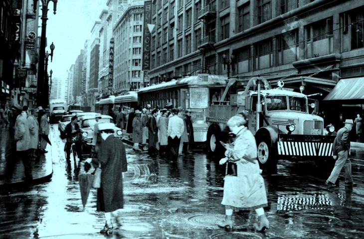 Downtown LA in 1958