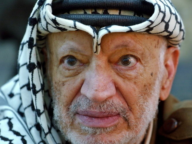 Palestinian leader Yasser Arafat in October 2004, a month before he died.