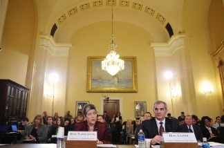 Homeland Security Secretary Janet Napolitano testifies before the House Committee on Homeland Security during a hearing on Understanding the Homeland Threat Landscape - Considerations for the 112th Congress.