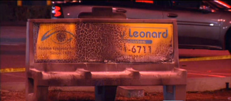Van Nuys Bus Bench Homeless Fire