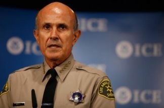 Los Angeles County Sheriff Lee Baca talks about the Department of Homeland Security's Secure Communities program in Washington, DC.
