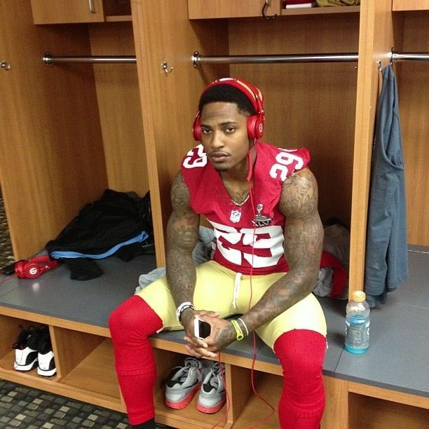San Francisco cornerback Chris Culliver at the New Orleans Super Dome during Super Bowl XLVII Media Availability.