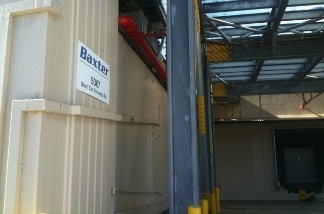 The entrance to A Baxter Healthcare Corp.
