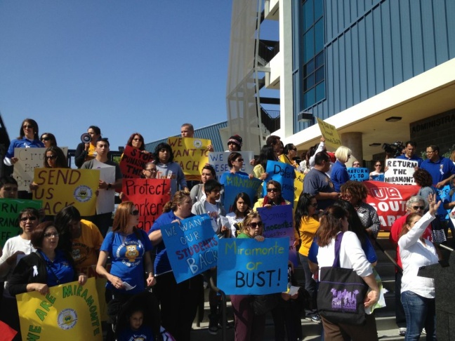 Miramonte teachers march