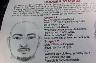 Police fliers have been circulating the city since the March 31 Dodger Stadium beating of Bryan Stow.