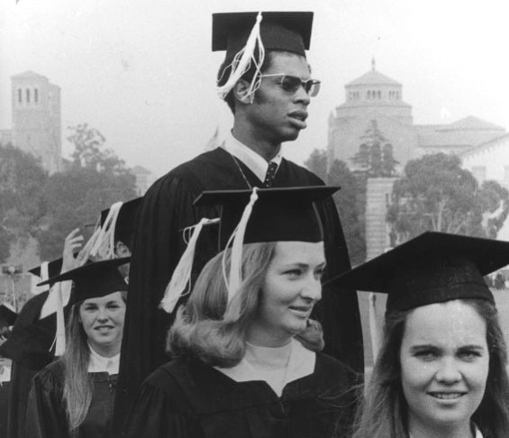 Lew Alcindor (later Kareem Abdul Jabbar) at his 1969 UCLA graduation.
