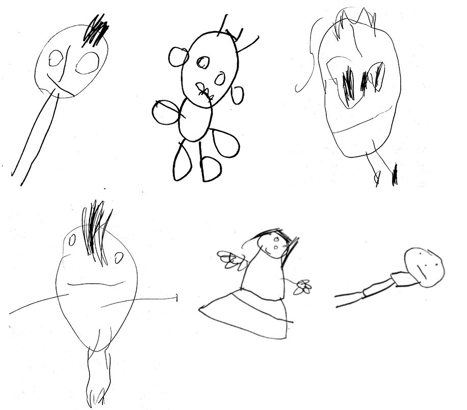 Researchers asked 4-year-olds to draw a child. Here's a sample of their artwork.