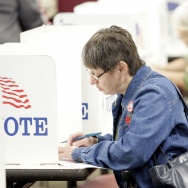 Ohio Citizens Start To Vote During Early Voting In Presidential Election