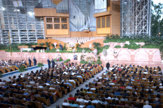 An interior shot of the Crystal Cathedral on July 24, 2002 in Garden Grove, California.