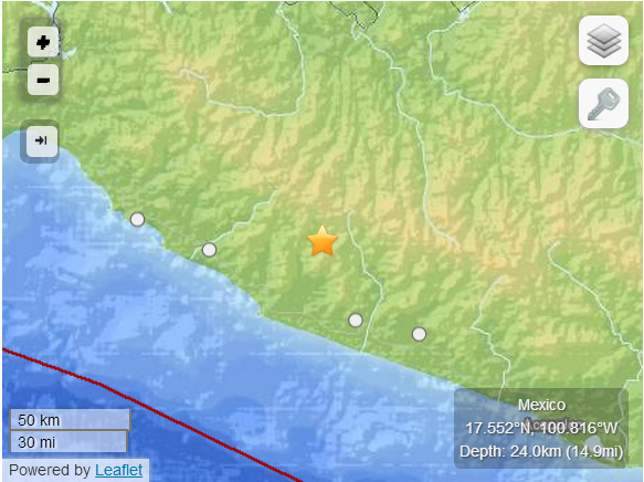 A magnitude-7.2 quake struck central and southern Mexico on Friday. According to USGS, the quake was situated northwest of Acapulco.
