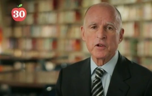 The Yes on 30 campaign has launched five TV commercials, two of which feature the proposition's main proponent, Gov. Jerry Brown