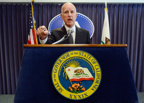 CA Governor Jerry Brown Holds News Conference On Pension Reform