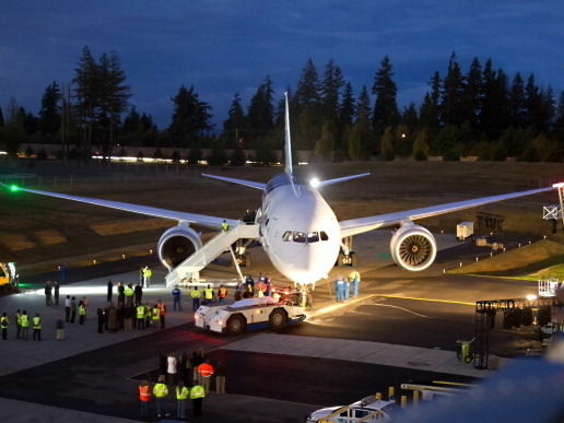 The first Boeing 787-881 Dreamliner delivered to All Nippon Airlines.