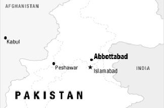 Map showing Abbottabad
