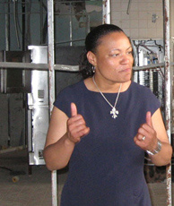 In February 2007, Broadmoor activist LaToya Cantrell promised to rebuild Wilson Elementary School. The basement of the building was flooded during Hurricane Katrina, and the building was crumbling due to neglect.