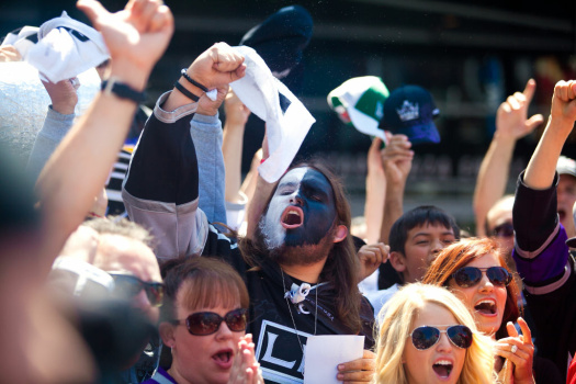 Fans Cheer On LA Kings During Game 6 Of Stanley Cup Final