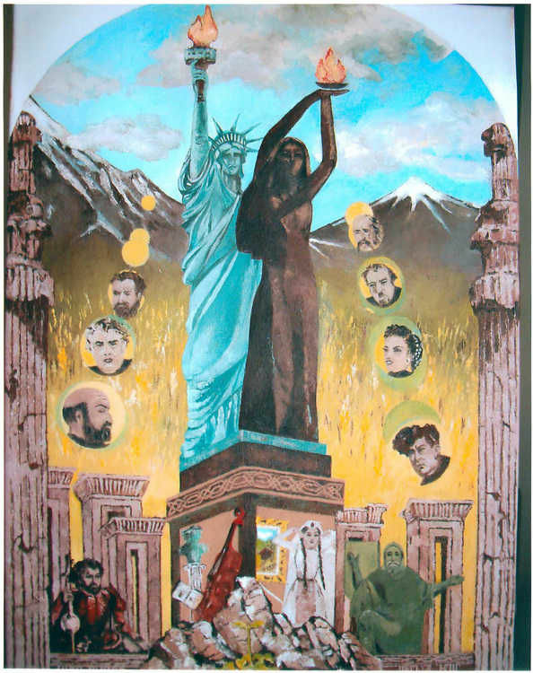 Anita Garouni's painting "Home" was rejected as a public art donation by the City of Glendale.