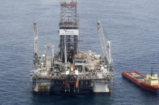 Workers on the Development Driller II drill a relief well at the site of the Deepwater Horizon oil spill on June 19, 2010 in the Gulf of Mexico off the coast of Louisiana. The BP oil spill has been called one of the largest environmental disasters in American history.