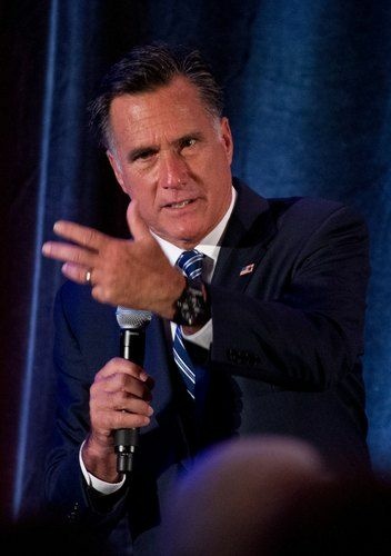 Mitt Romney speaks at a fundraiser in Dallas on Tuesday.